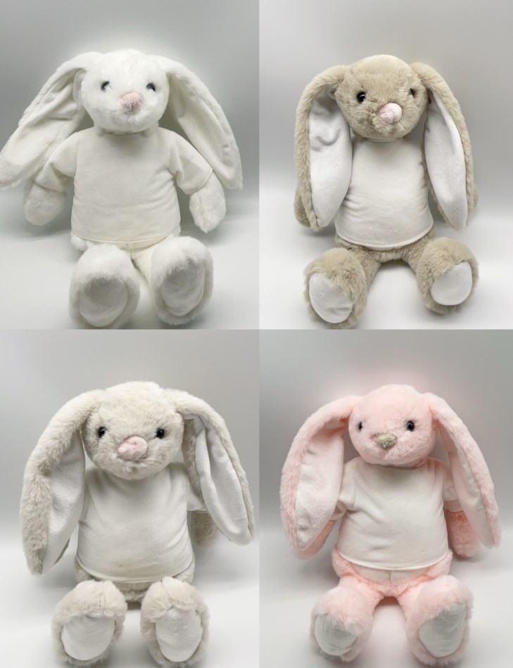 Bob 50pcs/case Cute Easter Bunny Rabbit with shirts Sublimation or DTF etc. Creative Designs USA Warehouse