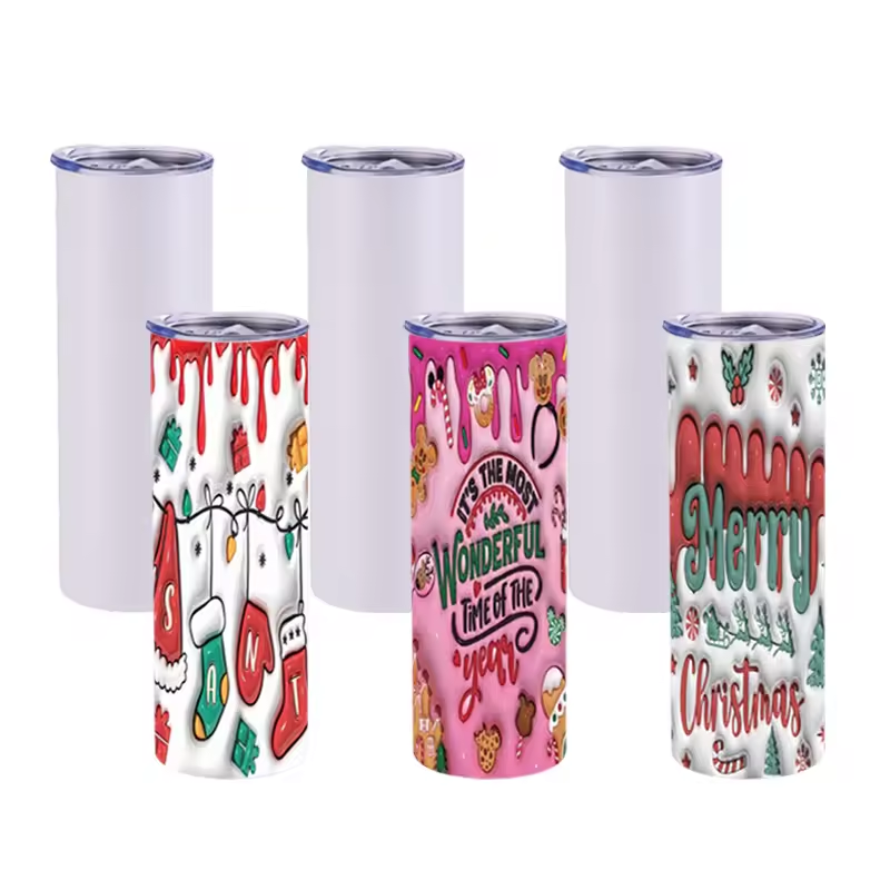 Calvin US warehouse RTS 20OZ glossy straight tumbler