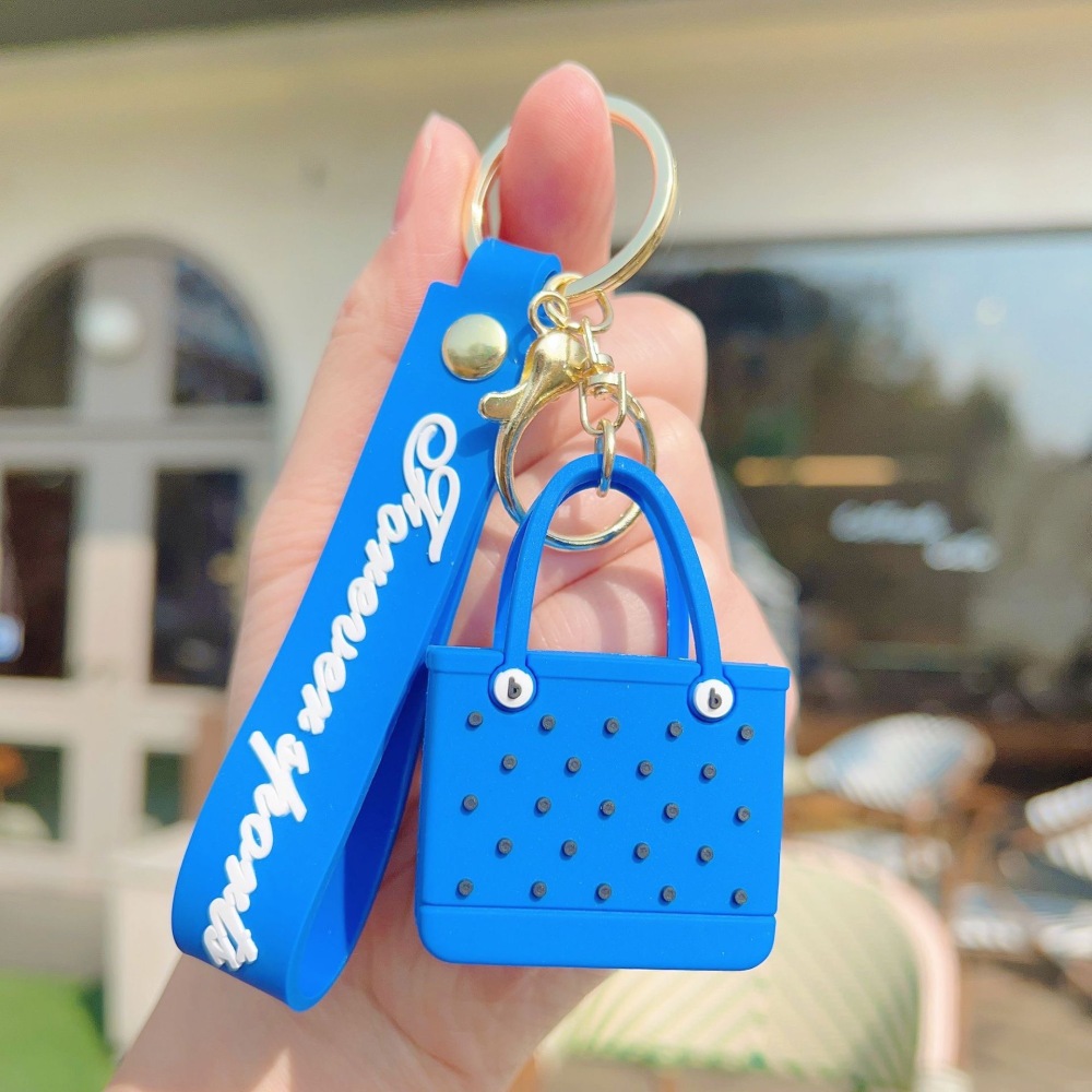 Bob Hot Sales 9 colors Custom EVA Cartoon Bag Cute Car Accessories Rubber Key Chains
