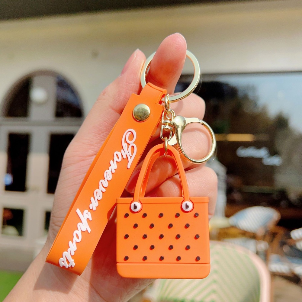 Bob Hot Sales 9 colors Custom EVA Cartoon Bag Cute Car Accessories Rubber Key Chains