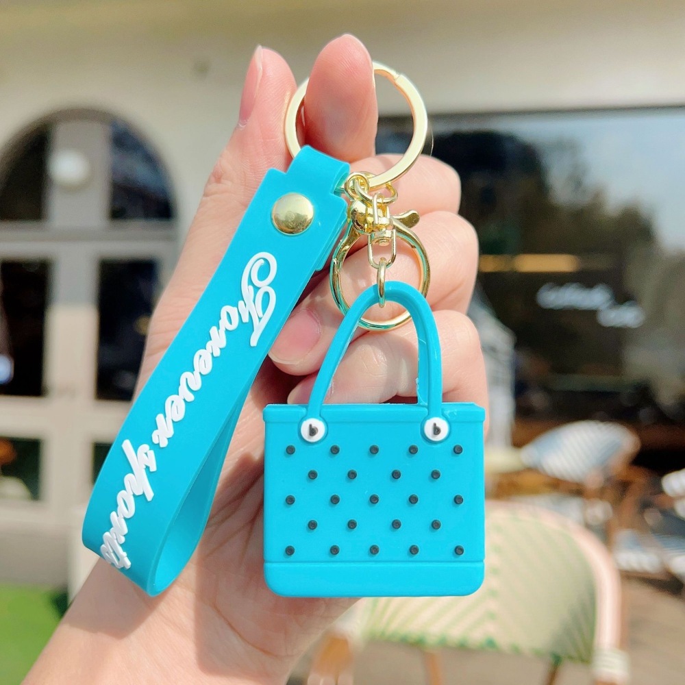 Bob Hot Sales 9 colors Custom EVA Cartoon Bag Cute Car Accessories Rubber Key Chains