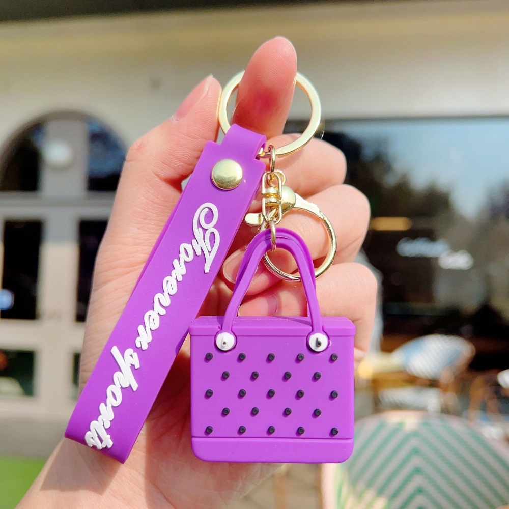 Bob Hot Sales 9 colors Custom EVA Cartoon Bag Cute Car Accessories Rubber Key Chains