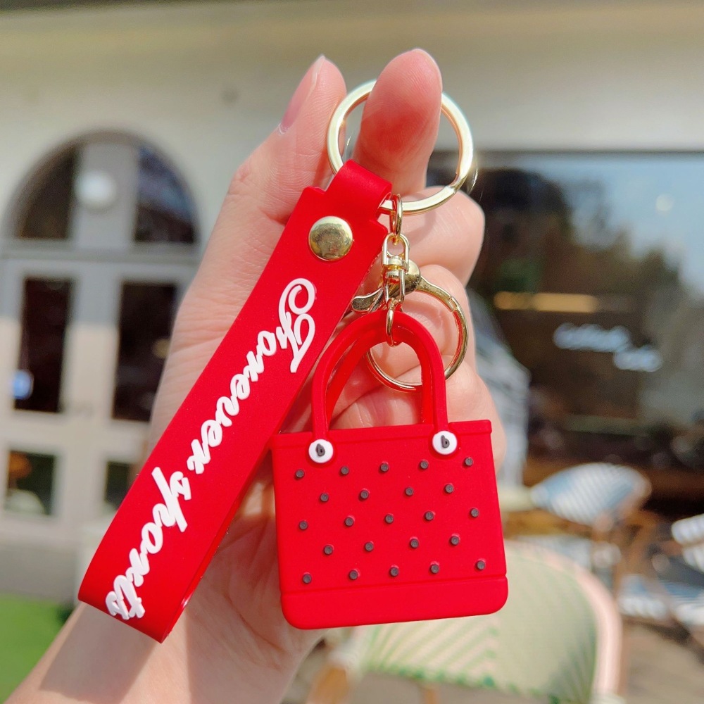 Bob Hot Sales 9 colors Custom EVA Cartoon Bag Cute Car Accessories Rubber Key Chains