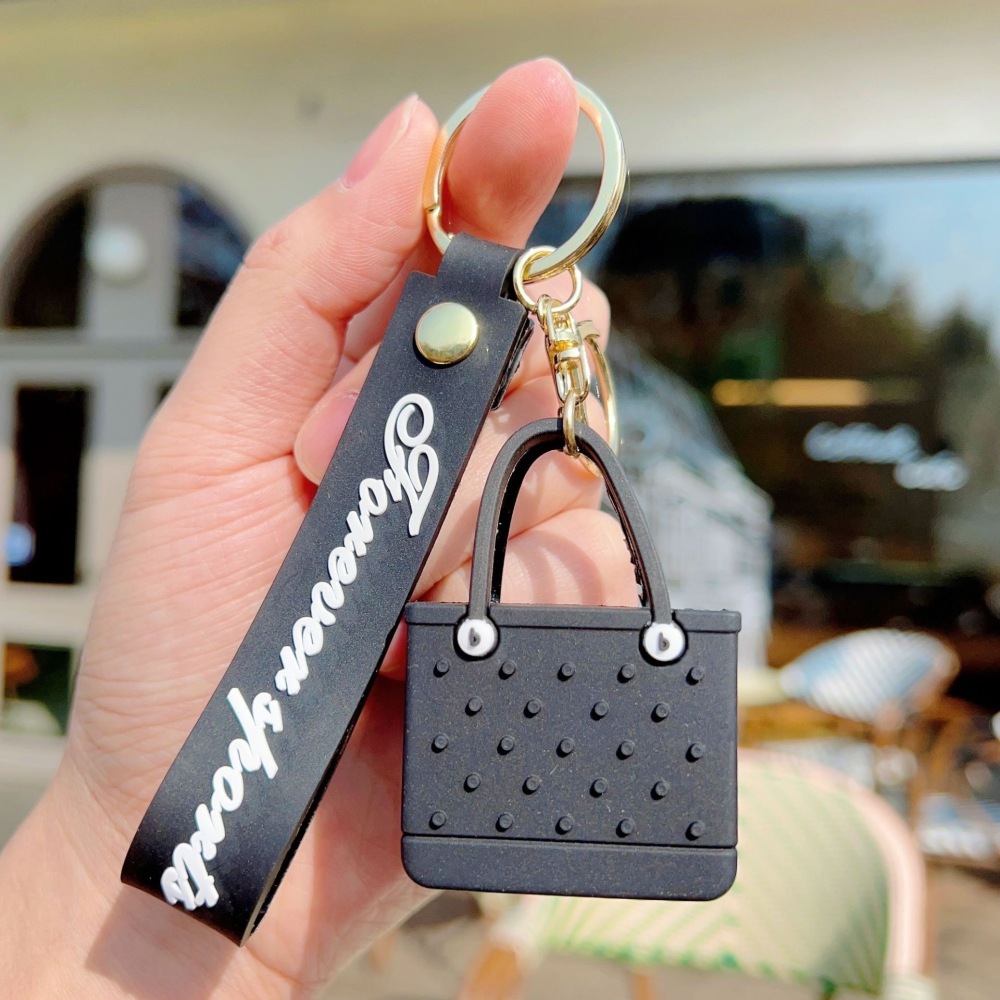Bob Hot Sales 9 colors Custom EVA Cartoon Bag Cute Car Accessories Rubber Key Chains