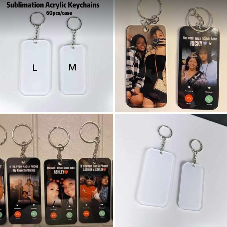 Zella Sublimation Acrylic keychain