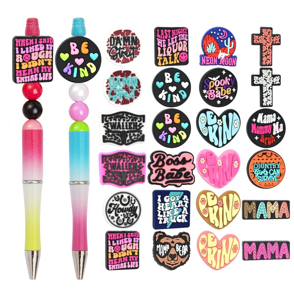 Seven Pen with silicone focal beads