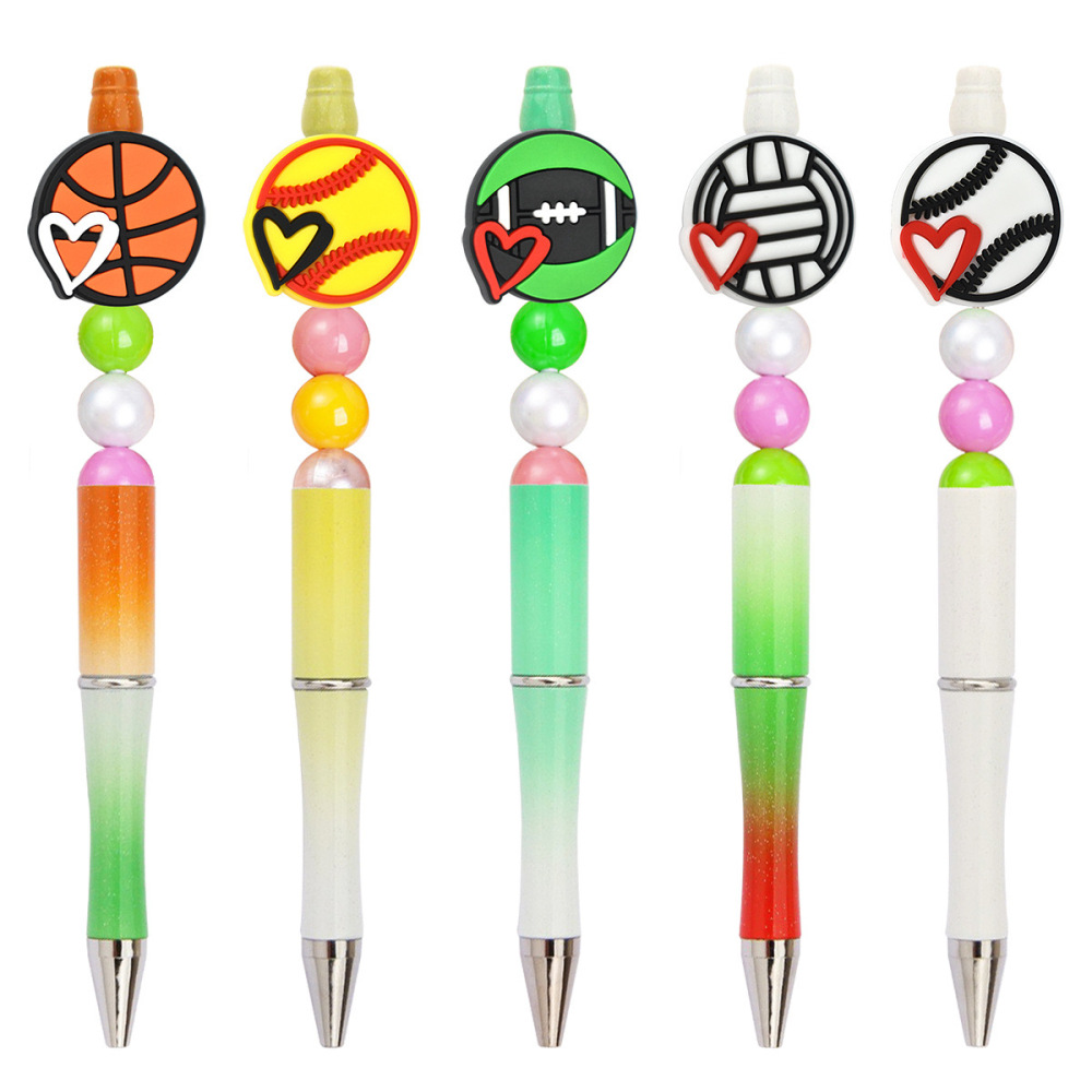 Seven Pen with silicone focal beads