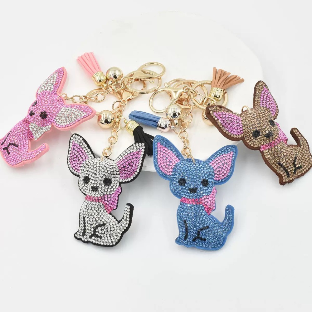 Bob crystal bling keychains