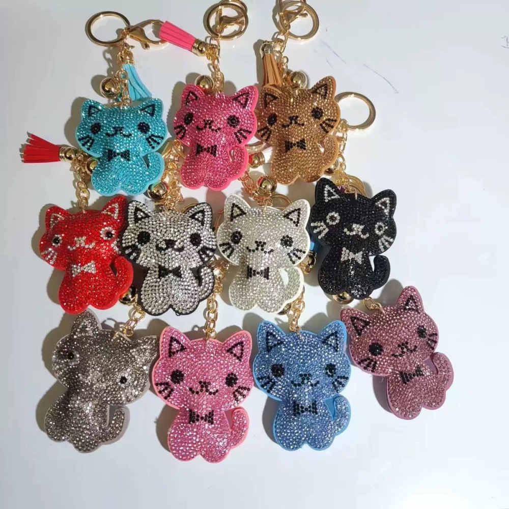 Bob crystal bling keychains