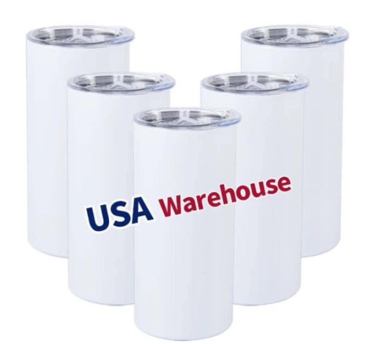 Fiona 12oz Sublimation Straight Tumblers with Screw On Lids USA Warehouse Stocked