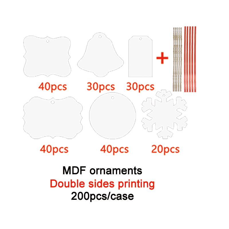 Fiona Ceramic/MDF/Aluminium Sublimation Christmas Ornaments USA Warehouse Stocked