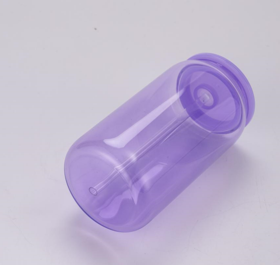 Fiona 16oz Sublimation Colored Glass Cups With Mixed Colored PP Lids USA Warehouse Stocked