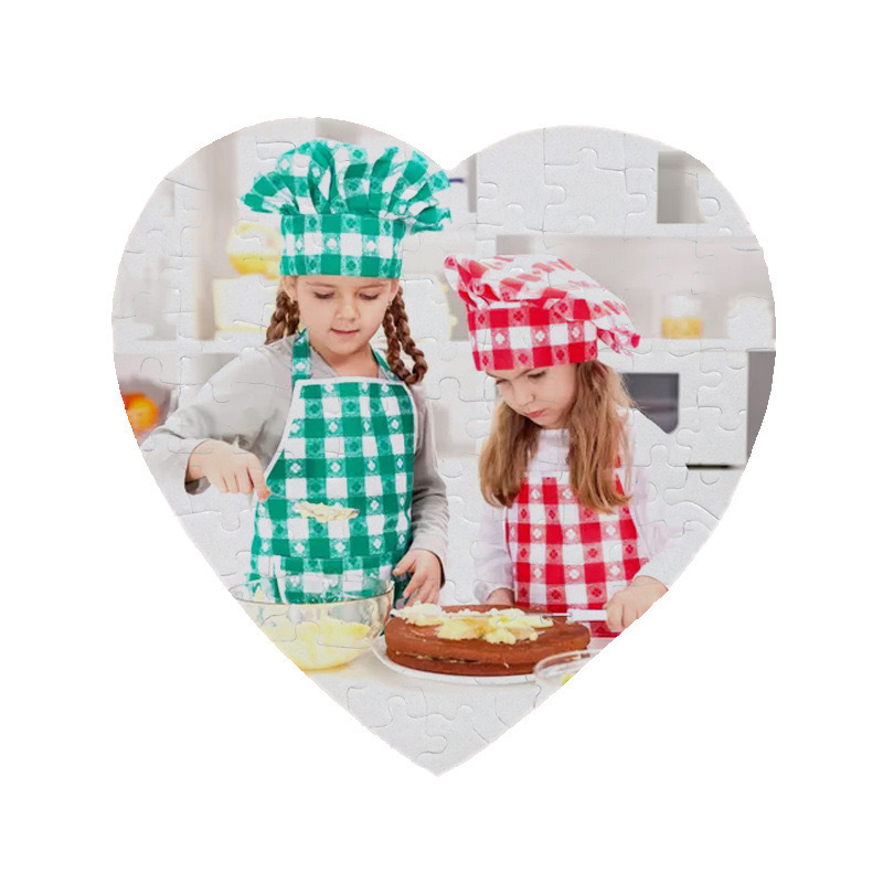 Fiona 17*16.7cm Heart Shape Sublimation MDF Blank Puzzles Air Shipping