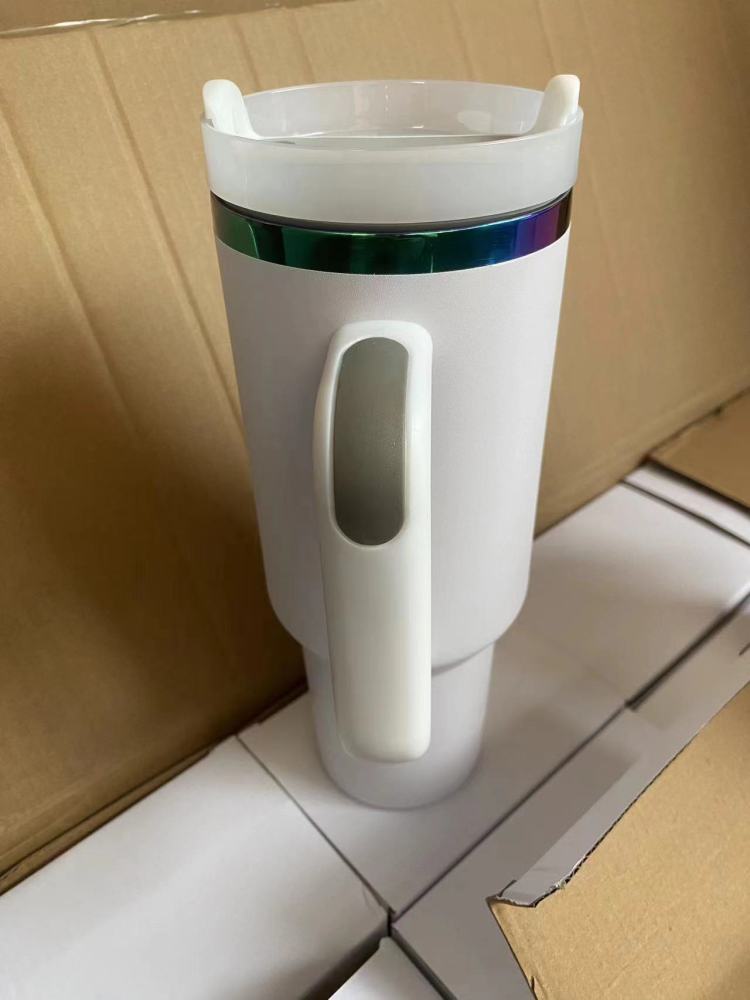 Fiona 40oz Powder Coated  Mugs with Color Base Mixed Color for Laser Engrave China Warehouse Stocked