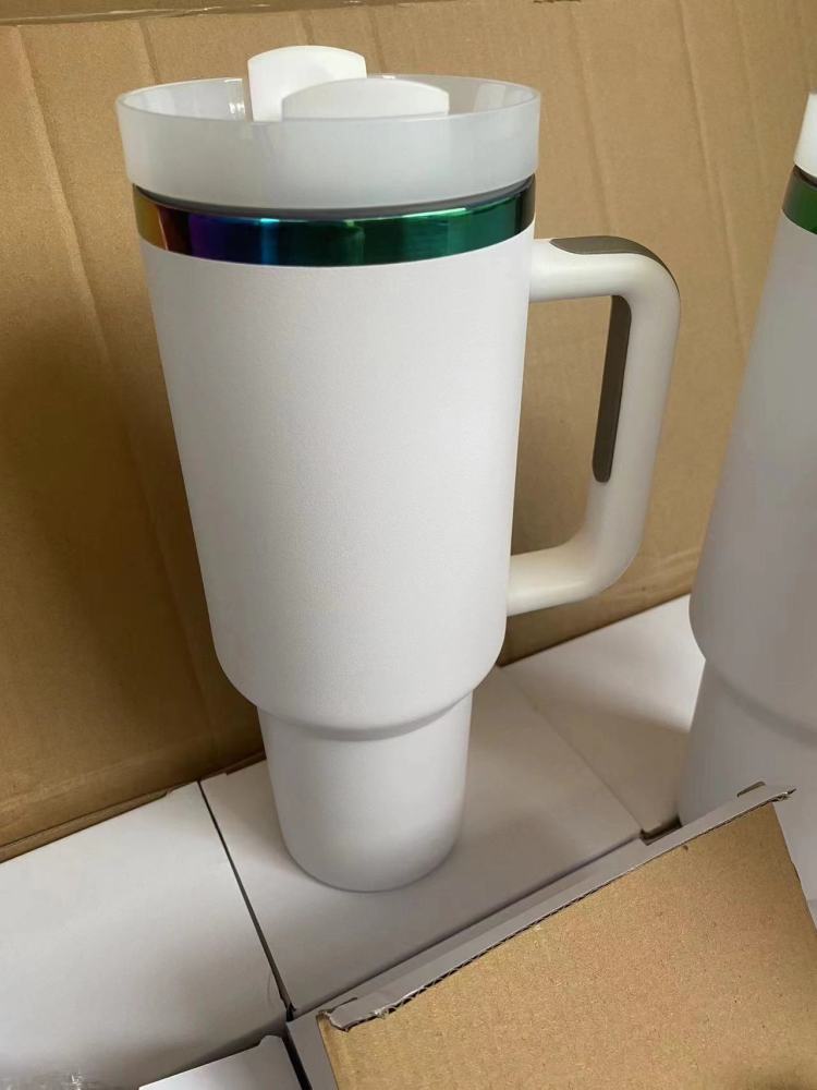 Fiona 40oz Powder Coated  Mugs with Color Base Mixed Color for Laser Engrave China Warehouse Stocked
