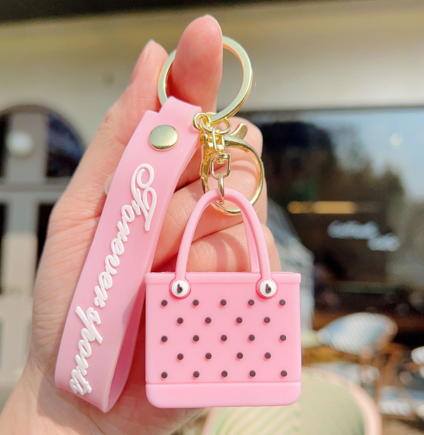 Fiona EVA Bag Rubber Key Chainsm Mixed Color Air Shipping