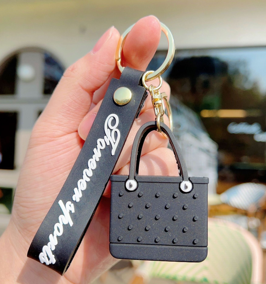 Fiona EVA Bag Rubber Key Chainsm Mixed Color Air Shipping