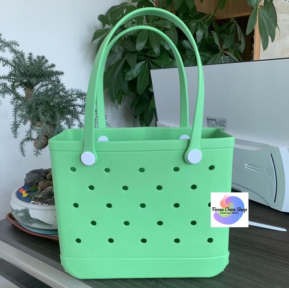 Fiona Rubber Shoudler Tote Beach Bags Middle and Large EVA Bogg Bags China Warehouse Stocked