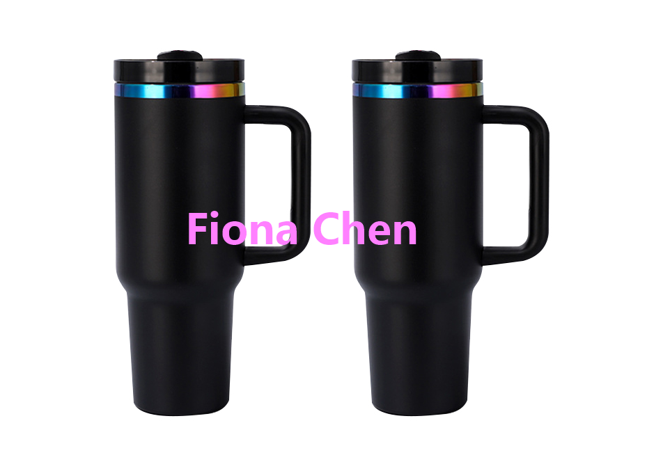 Fiona 40oz Powder Coated  Mugs with Color Base Mixed Color for Laser Engrave USA Warehouse Stocked
