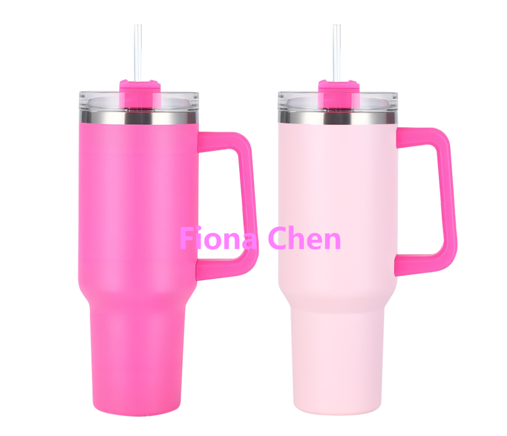 Fiona 40oz Powder Coated  Mugs with Color Base Mixed Color for Laser Engrave USA Warehouse Stocked