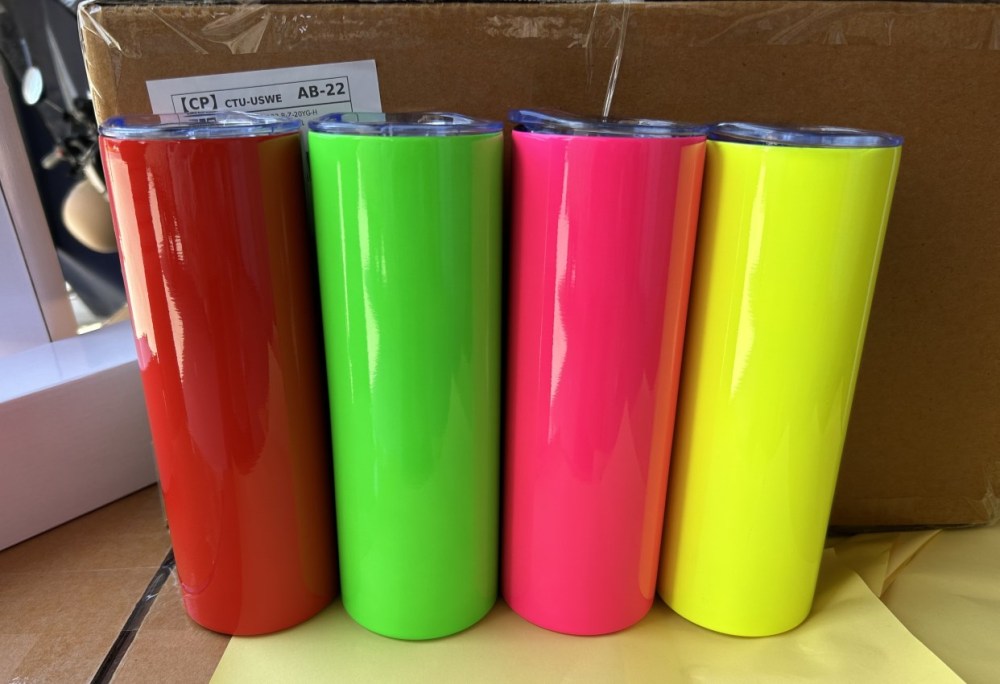 Fiona 20oz Neon Colors Sublimation Tumblers US Warehouse Stocked