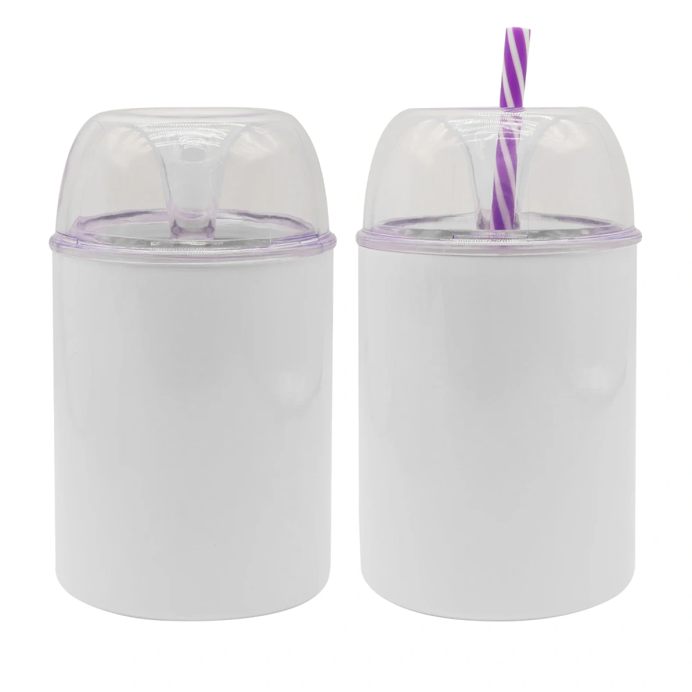 USA Warehouse White Sublimation Double Wall 10/24oz fatty Tumbler Vacuum Insulated Stainless Steel small tumbler with dome lid