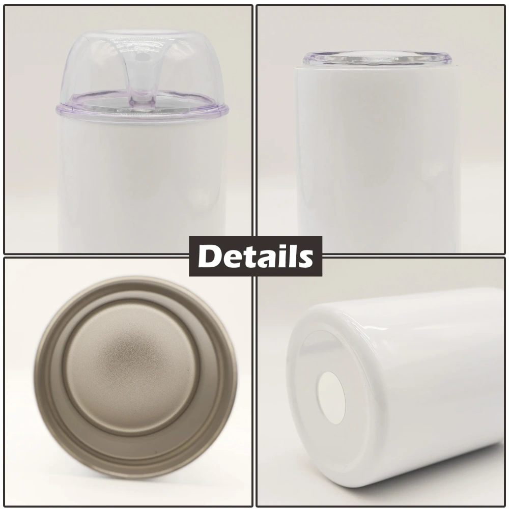 USA Warehouse White Sublimation Double Wall 10/24oz fatty Tumbler Vacuum Insulated Stainless Steel small tumbler with dome lid