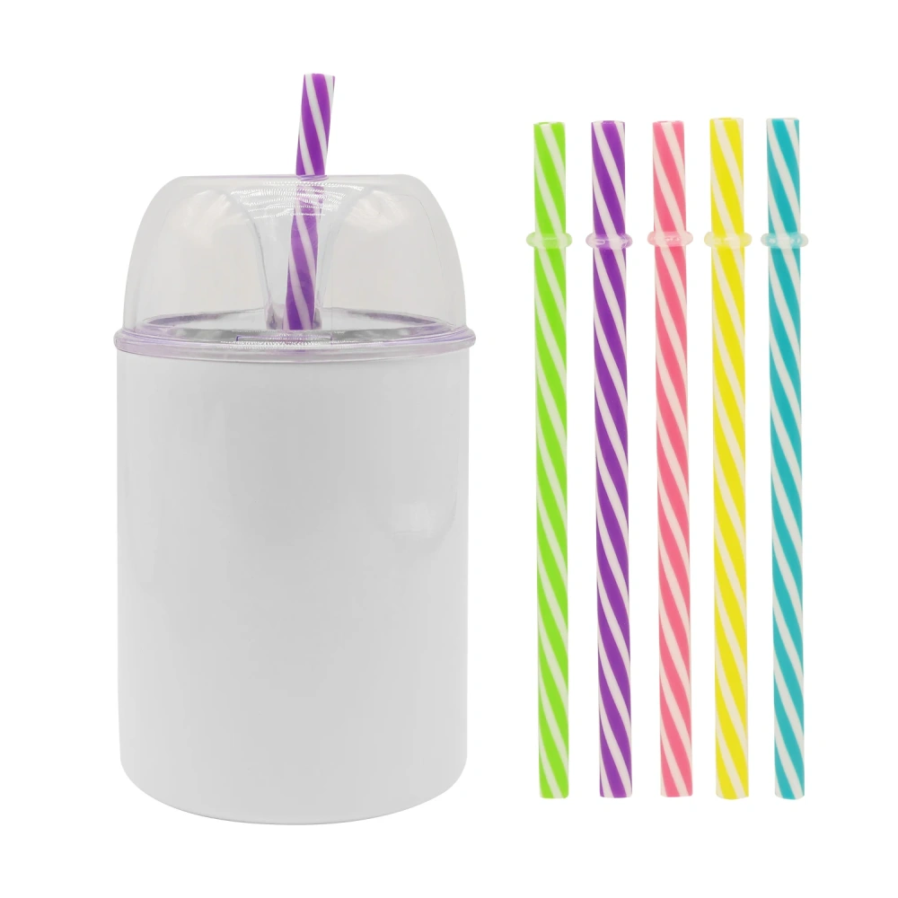 USA Warehouse White Sublimation Double Wall 10/24oz fatty Tumbler Vacuum Insulated Stainless Steel small tumbler with dome lid