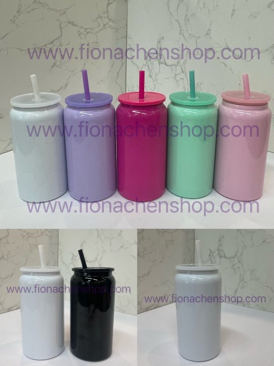 Fiona 16oz Stainless Steel Sublimation Mason Cups USA Warehouse Stocked