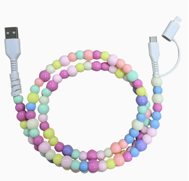 Fiona Beaded Phone Charger Double Ended Air Shipping