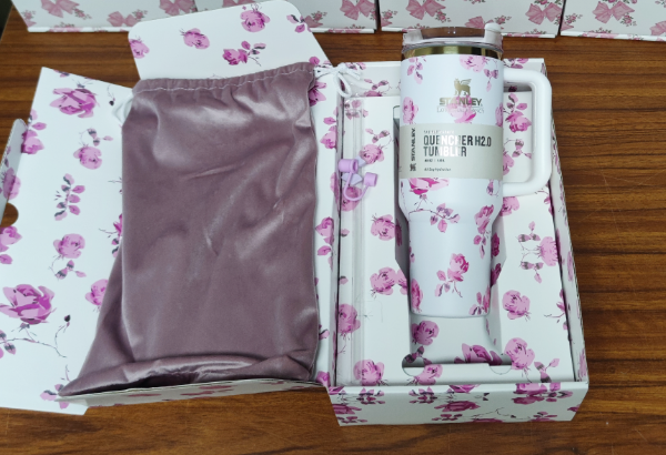 Fiona Mother's Day 40oz Bow Flower Printed Travel Tumblers with Logo China Warehouse Stocked