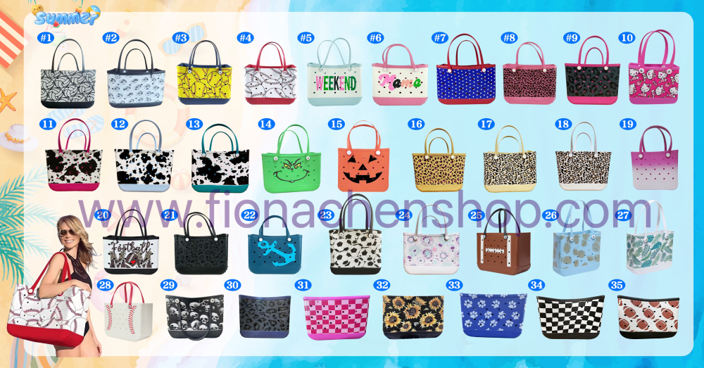 Fiona Printed Rubber Beach Bogg Bags China Warehouse Stocked
