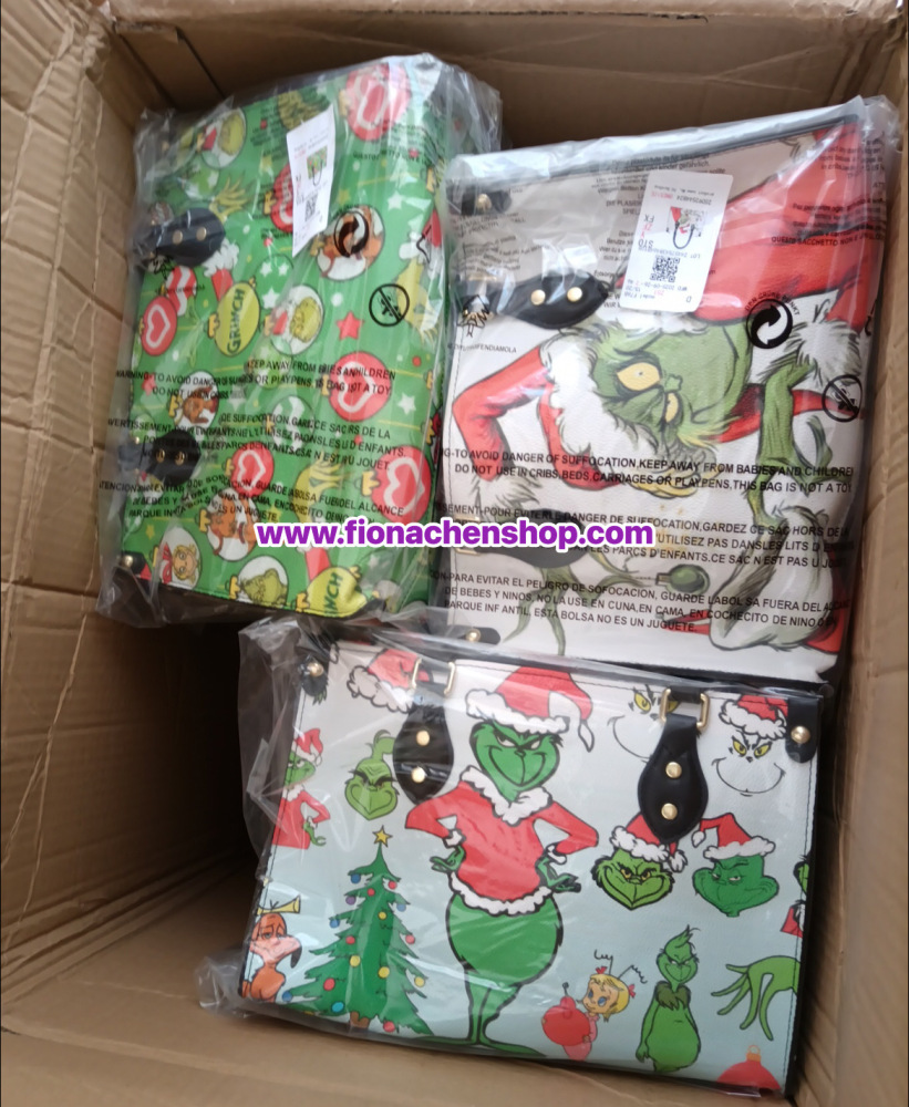 Fiona Grinch Print Bags China Warehouse Stocked