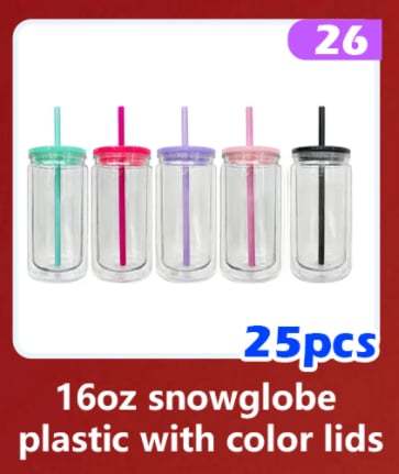 Fiona 16oz Snowglobe Plastic Cups US Warehouse Stocked
