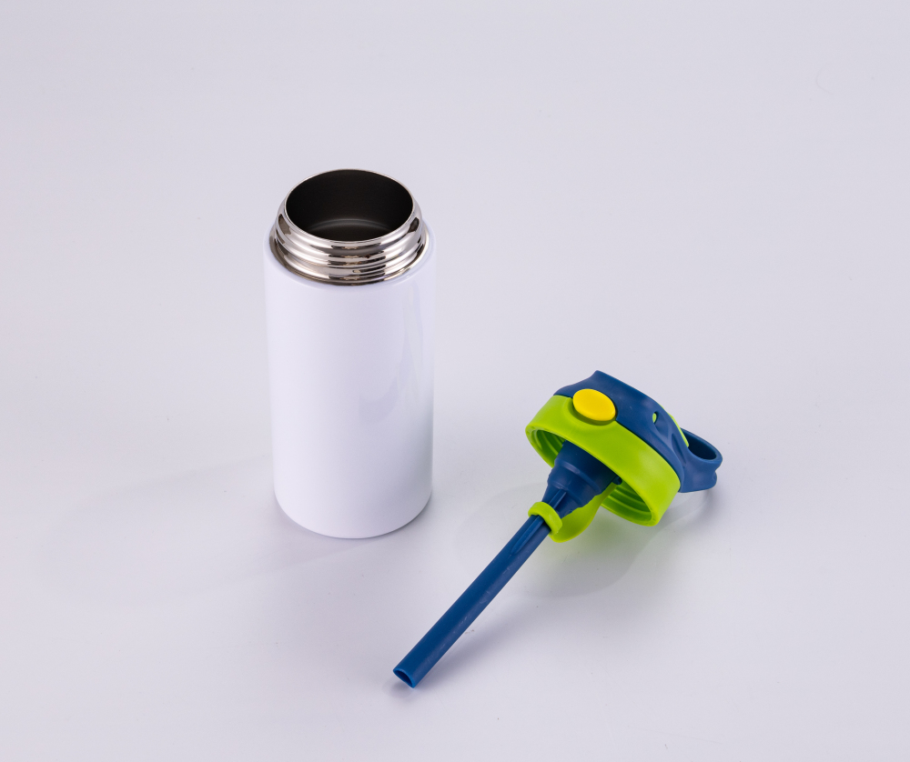 12OZ Mixed Color Straws Flip Top Kid Bottles Shipped From US Warehouse