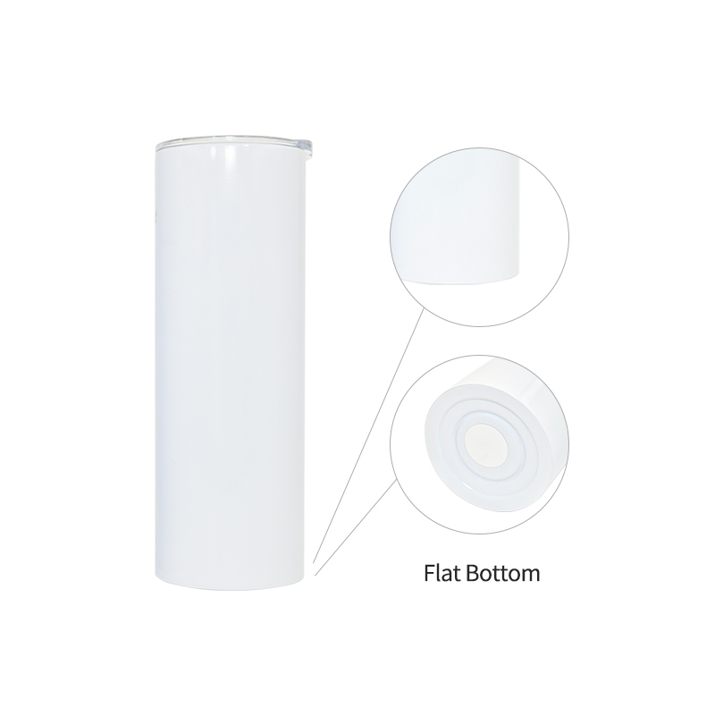 20OZ White Flat Bottom Sublimation Tumblers Shipped From US Warehouse