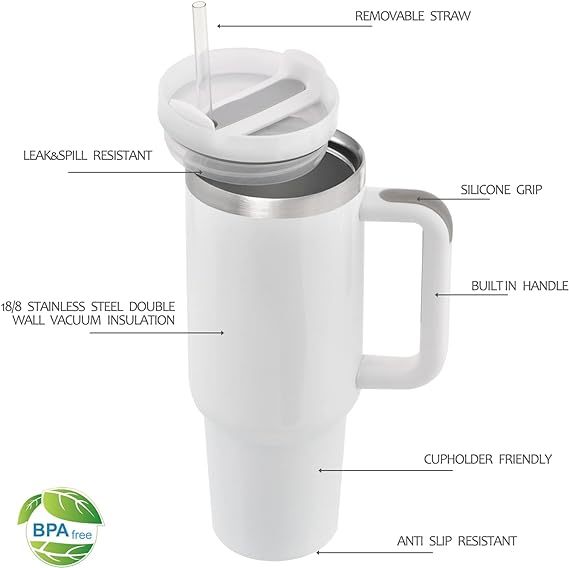 40OZ White 2.0 Generation Mugs With Handle Shipped From USA Warehouse