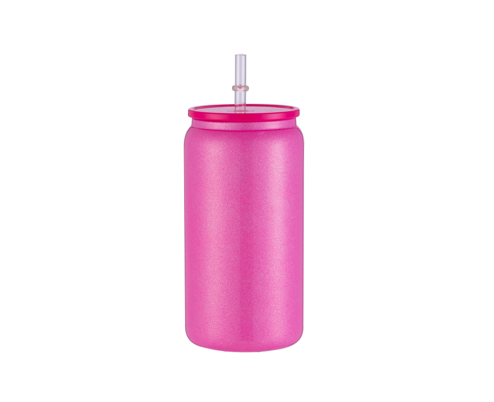 16OZ Mixed Colored Shimmer Glass Tumblers With PP Lids Shipped From US Warehouse