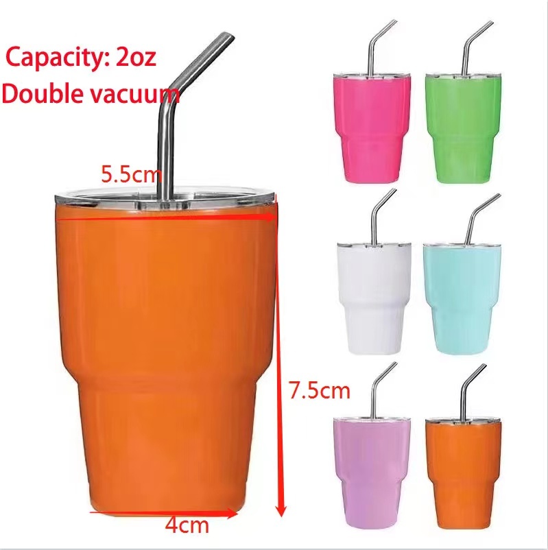 2oz Shot Cups With Metal Straws Shipped From China By Express