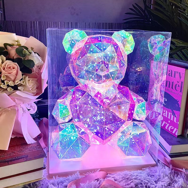 30cm Height Crystal Bear USB Lighting Valentine's Day Gift Shipped From China By Sea