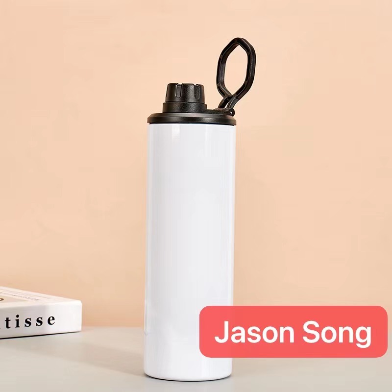 20OZ White Sublimation Bottles With Dual Lids Shipped From US