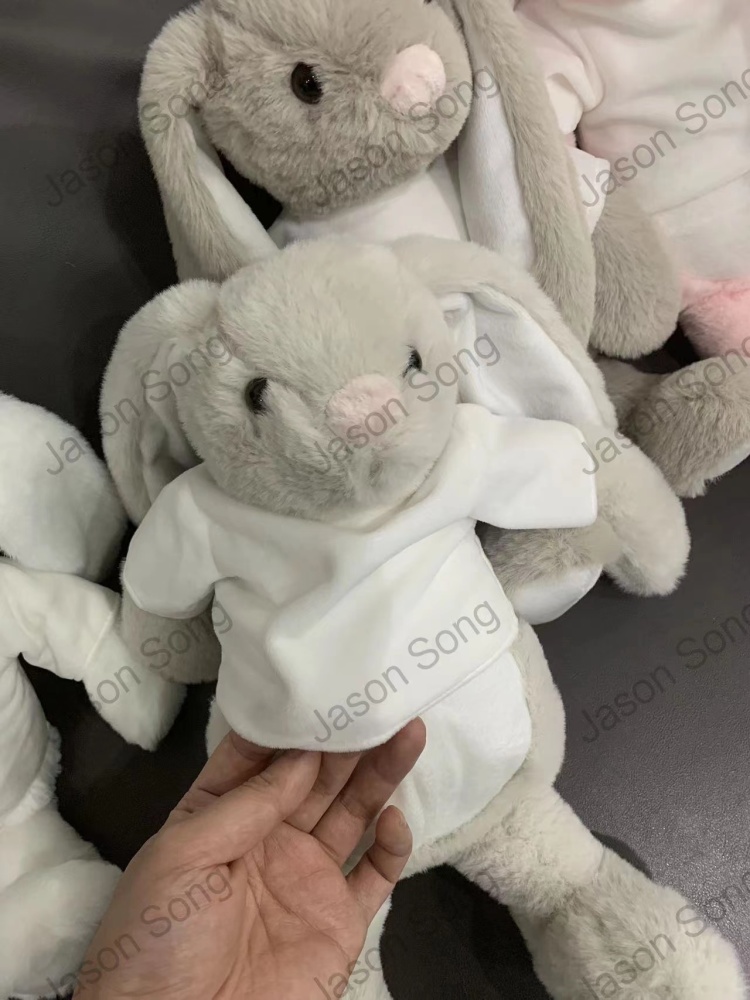 35cm Height Sublimation Easter Bunny Plush Doll With Shirt