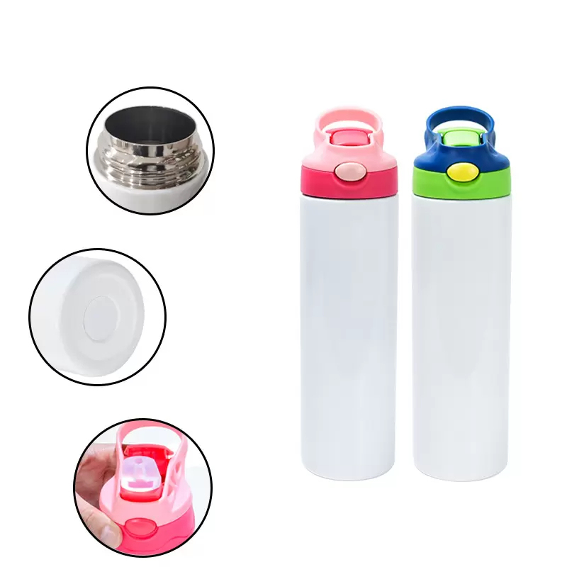 20OZ Mixed Color Straws Flip Top Adult Bottles Shipped From US Warehouse