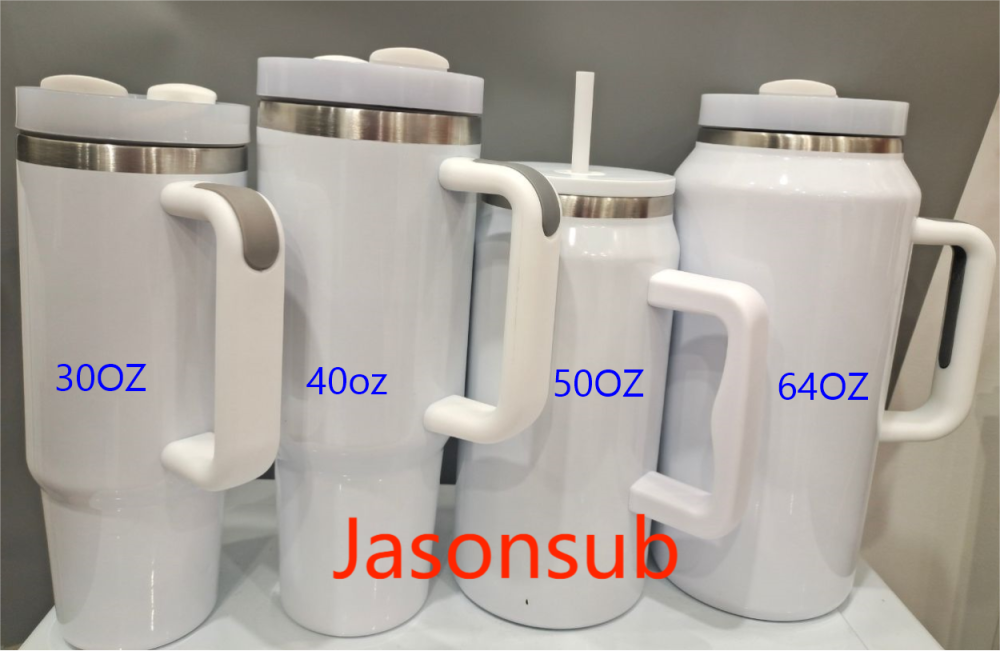 50OZ White Sublimation Mugs With Handle Shipped From USA Warehouse