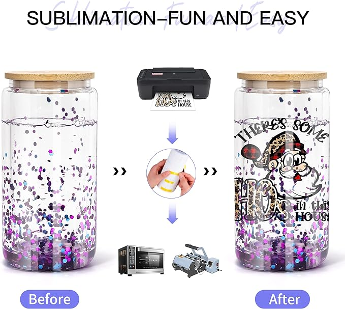 16OZ Snowglobe Double Wall Glass Tumblers
