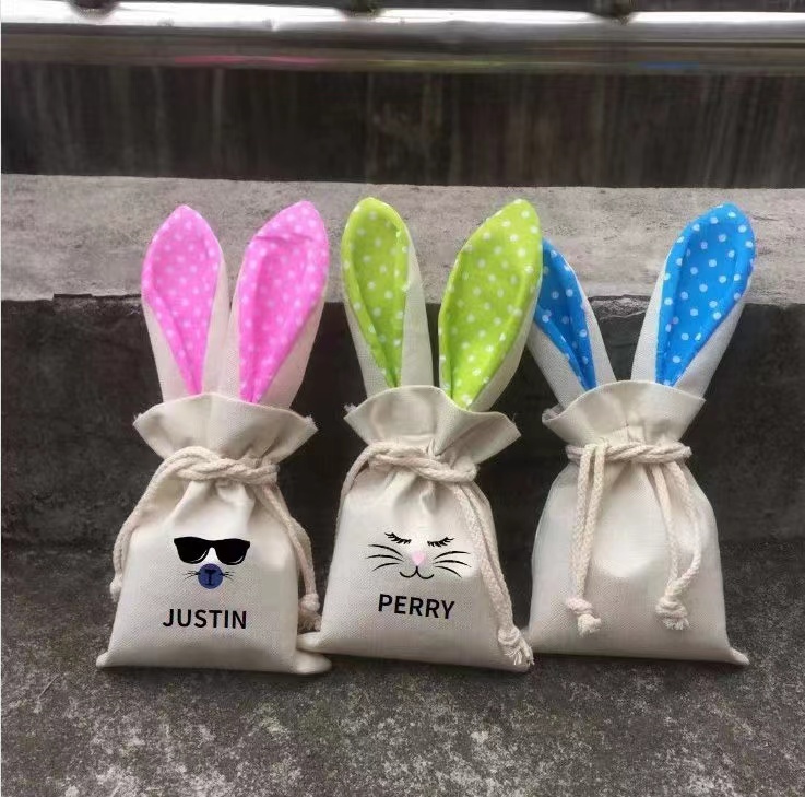 15*20cm Easter Selling Drawstring Candy Bags Shipped From US Warehouse