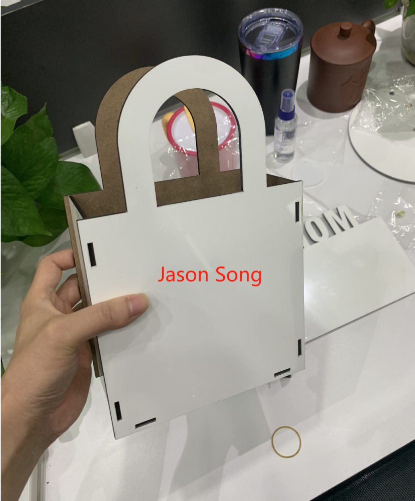 MDF Laser Cut Gift Tote Handle Bags Shipped From China