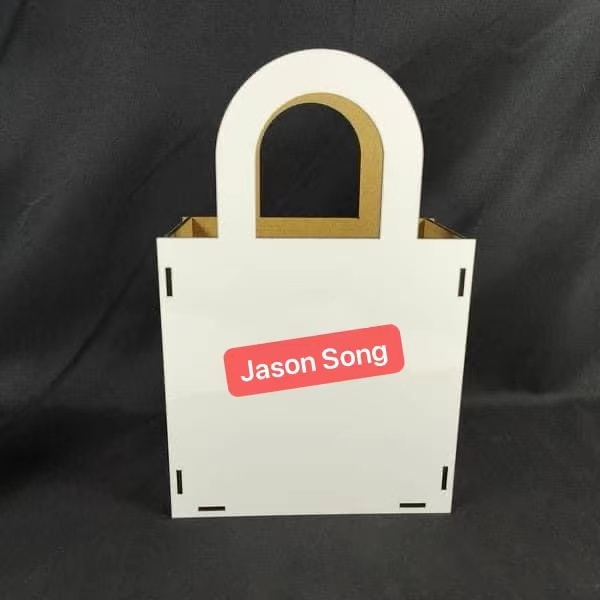 MDF Laser Cut Gift Tote Handle Bags Shipped From China