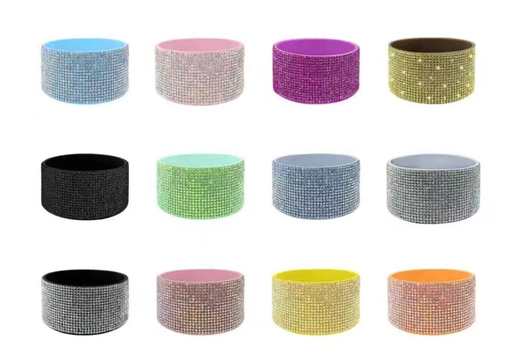 12-40OZ Mugs Bottom Holder Solid Colors and Rhinestone Colors Shipped From China