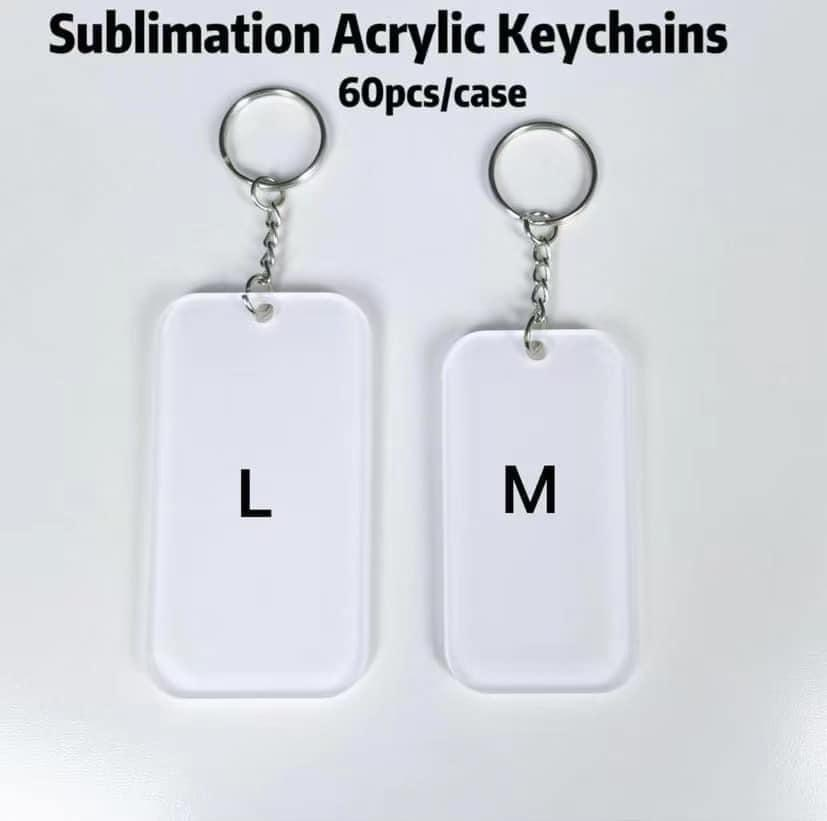 White Sublimation Acrylic Keychain Shipped From China By Air